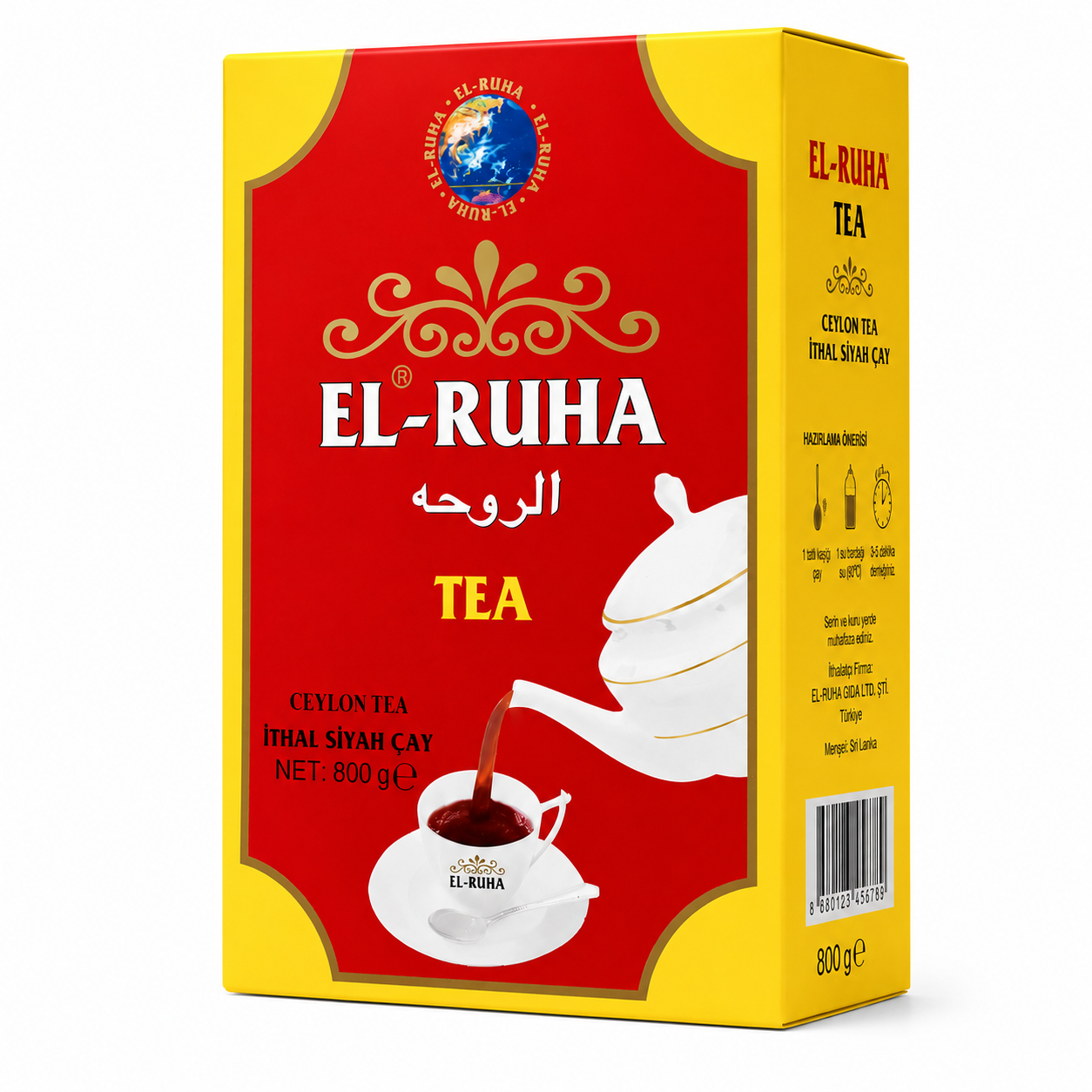El-Ruha Ceylon Extra İthal Siyah Dökme Çay 800 G